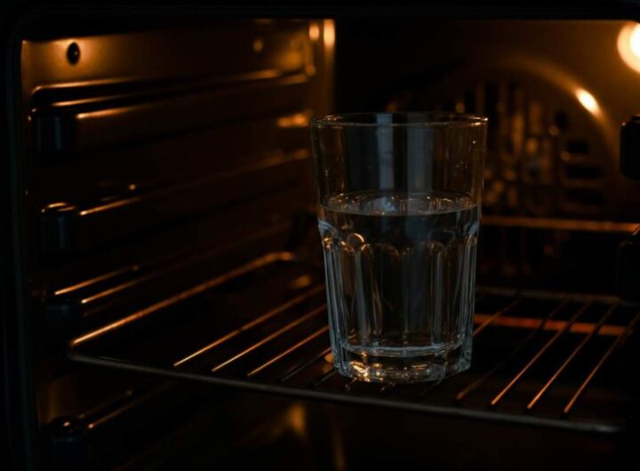 Trucco bicchiere d'acqua nel forno