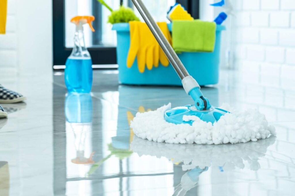 trucco per pavimenti brillanti